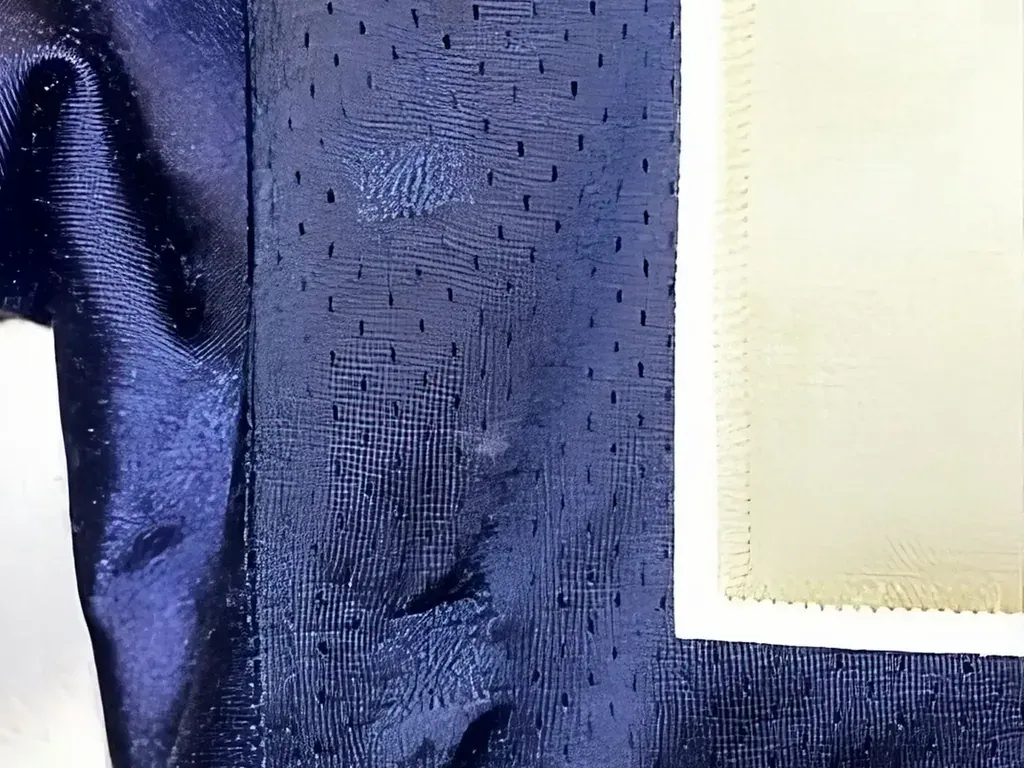 Sell vintage sports memorabilia in San Antonio Tx — Close-up of navy jersey mesh showing fabric wear and condition detail